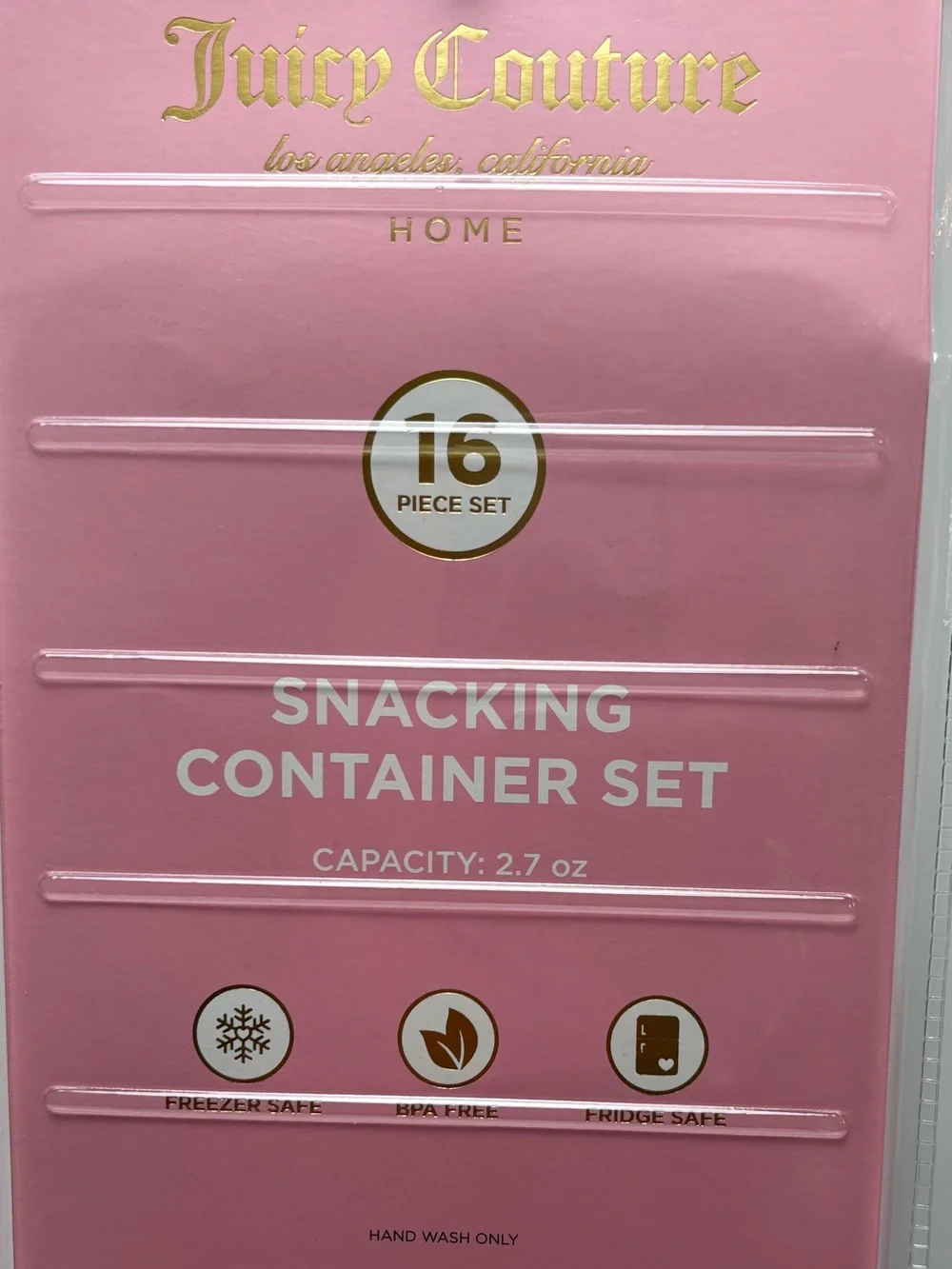 💗 Juicy Couture Home Pink Heart Snacking Container Set 💗